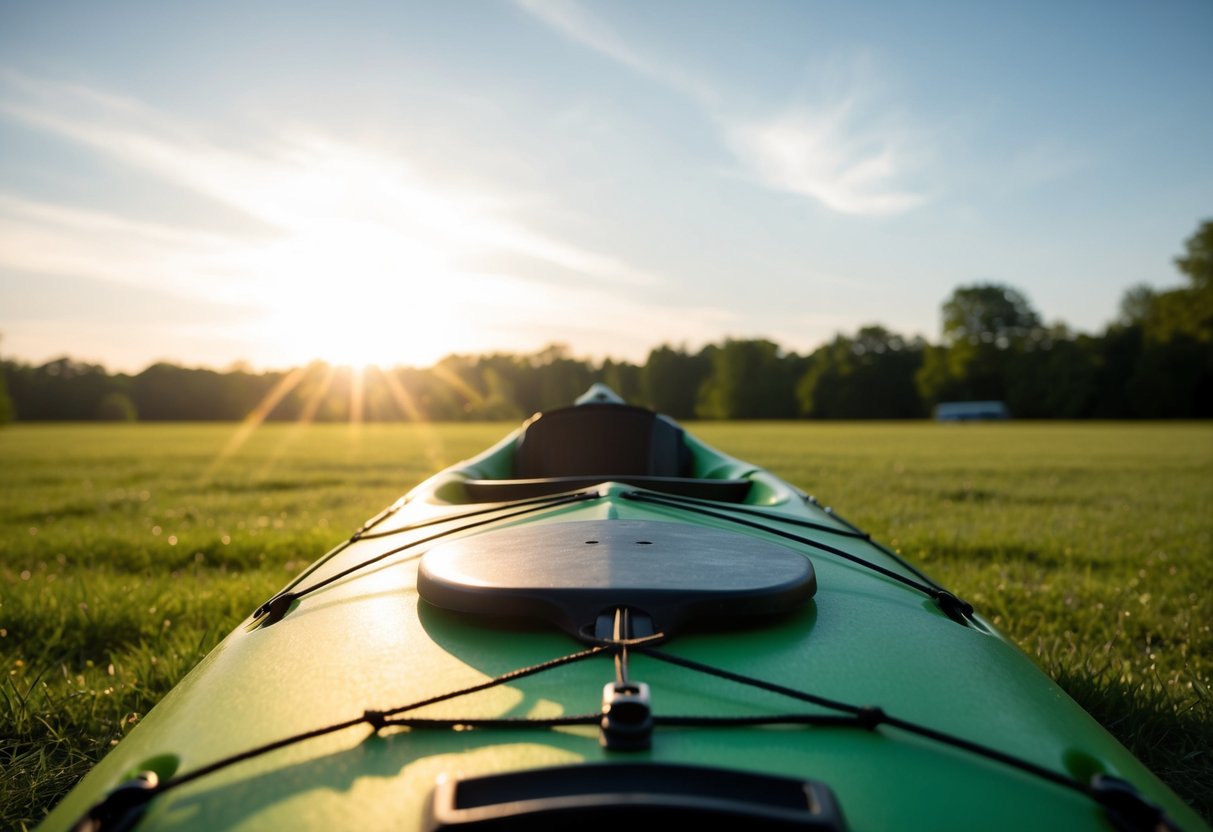 A sunny day with temperatures between 50-85°F, low humidity, and minimal wind. The kayak is placed in a well-ventilated area with no direct sunlight