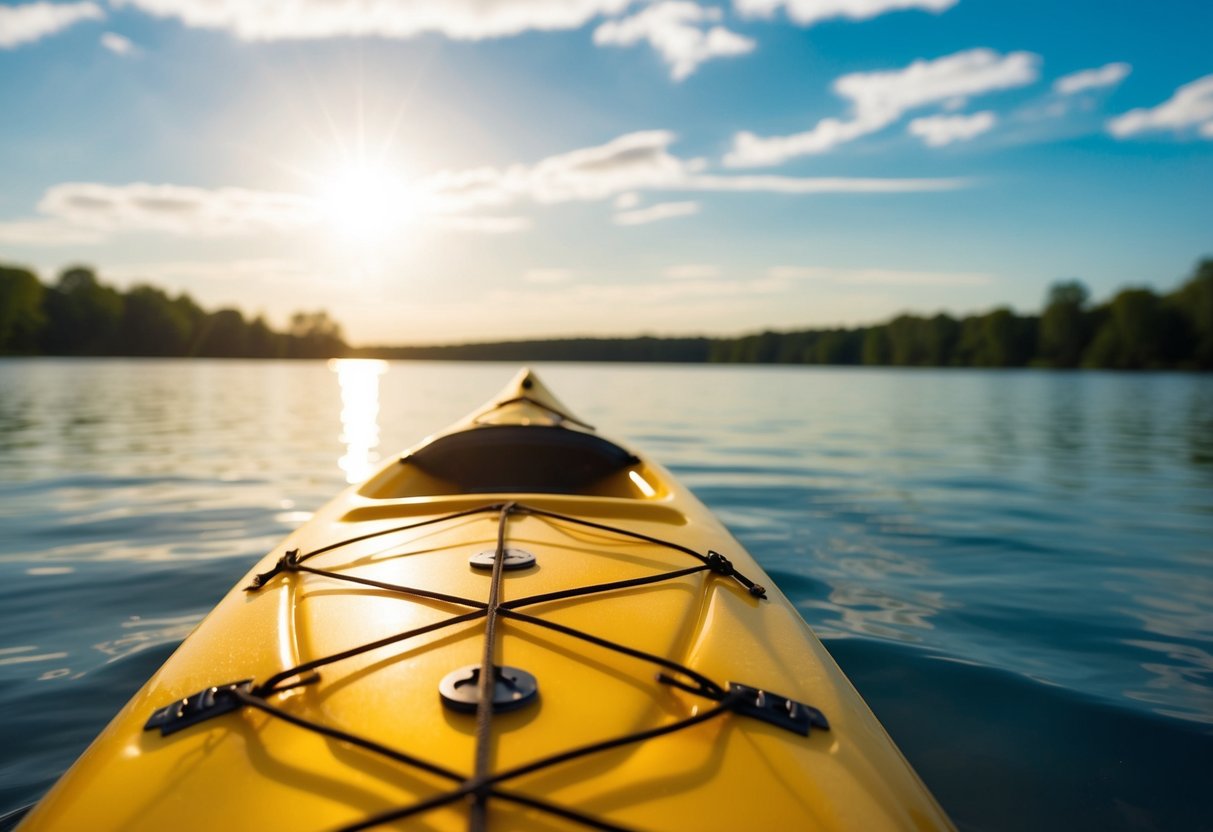 A sunny day with low humidity, no wind, and temperatures between 50-85°F is ideal for varnishing a kayak